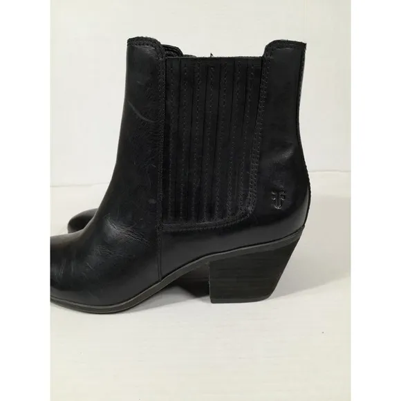 Frye Sandra Chelsea Boots for Women, Black Leather ( Women Sz 9.5