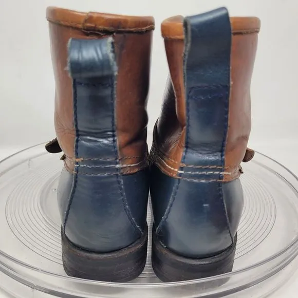FRYE Veronica Brown Duck Engineer Shearling Lined Womens Packer Boots Sz 7 B EXC