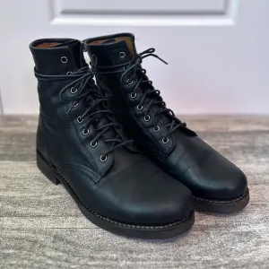 Frye Veronica Combat Lace Up Boots 9.5 Black