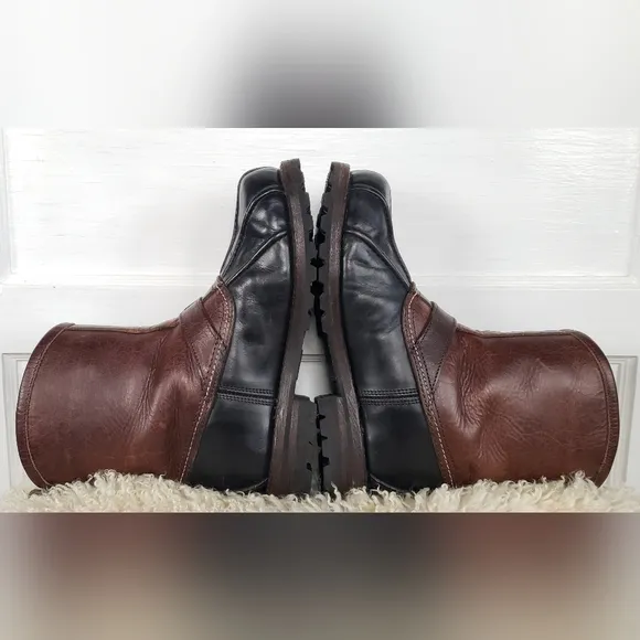 FRYE Veronica Shearling Engineer Duck Boot Leather Moto Men 7.5D | Womens 8.5-9