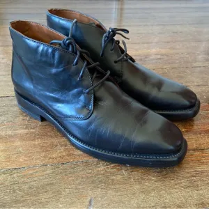 Frye Weston 3485042 BLK Men Black Leather Lace Up Chukka Ankle Boots Size 8
