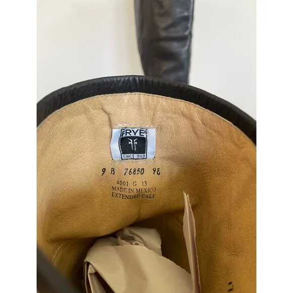 Frye Women Black Phillip Harness Riding Boots - Size 9B
