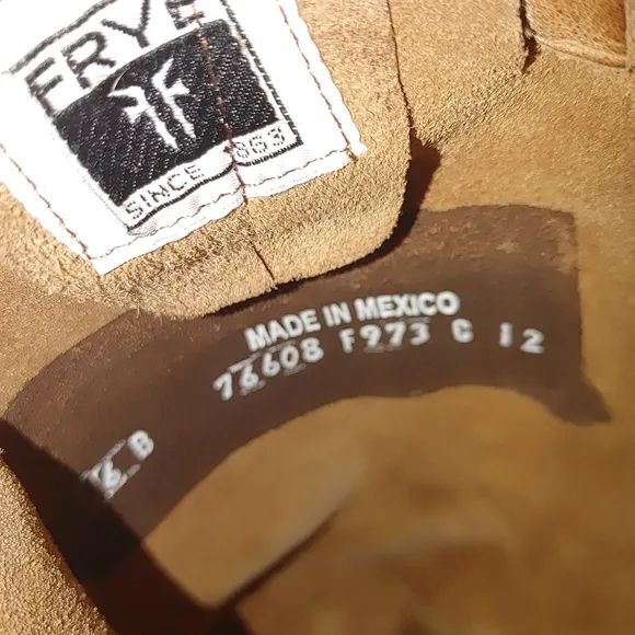FRYE Women Veronica Slouch Leather Riding Boots Brown Tan 6 76608