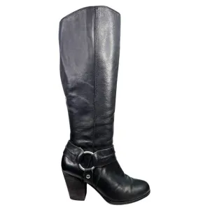 Frye Women’s Essa Black Leather Harness Riding Boot Size US 9.5