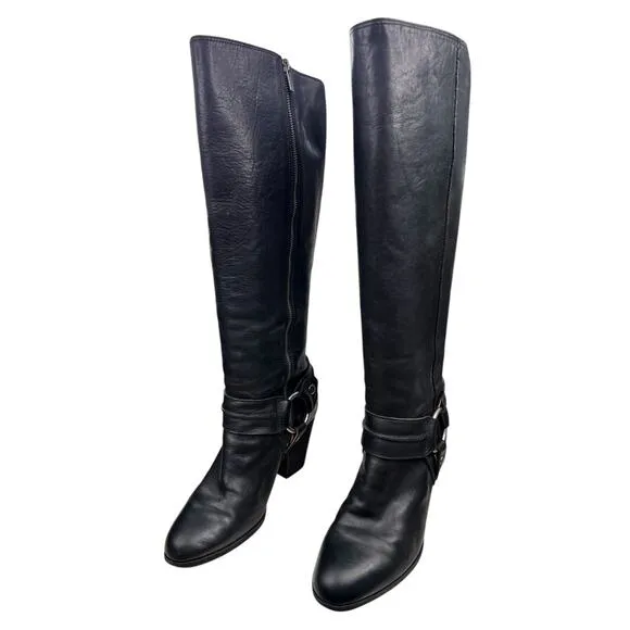 Frye Women’s Essa Black Leather Harness Riding Boot Size US 9.5