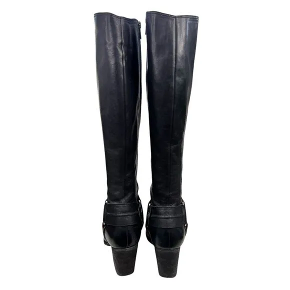 Frye Women’s Essa Black Leather Harness Riding Boot Size US 9.5