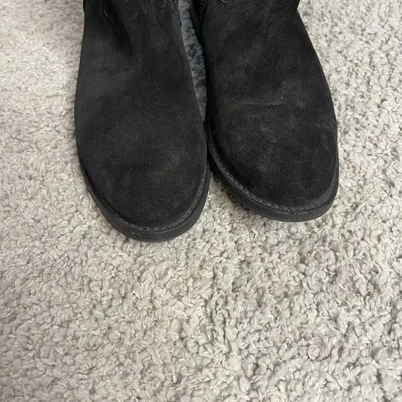 Frye Women's Shirley Over The Knee Boots Black Suede Leather Size 10