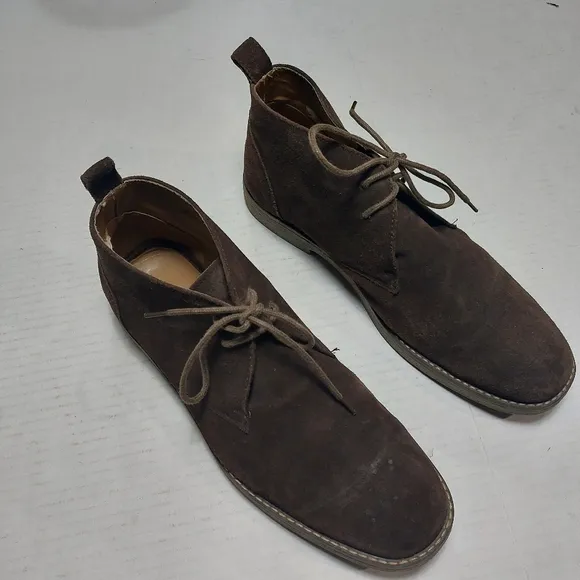 G H Bass &amp; Company Men Pearce Dark Brown Leather Chukka Boots Size 12D
