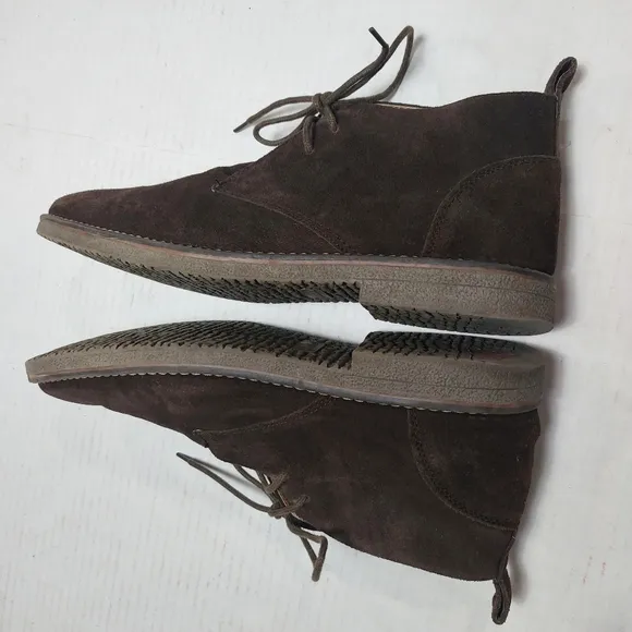G H Bass &amp; Company Men Pearce Dark Brown Leather Chukka Boots Size 12D