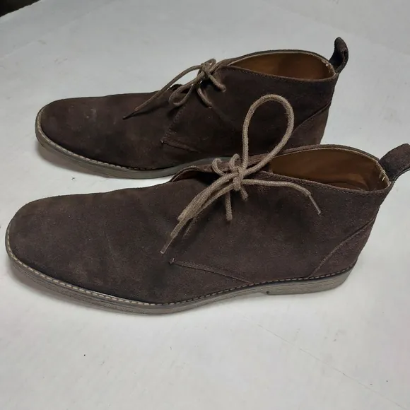 G H Bass &amp; Company Men Pearce Dark Brown Leather Chukka Boots Size 12D