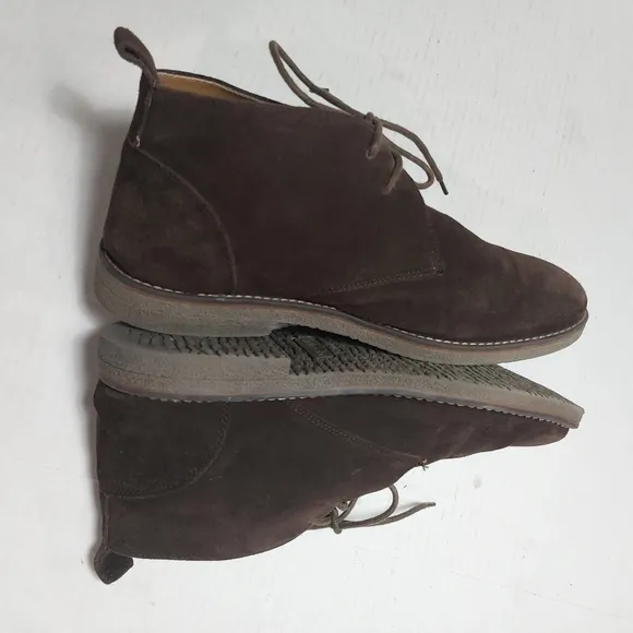 G H Bass &amp; Company Men Pearce Dark Brown Leather Chukka Boots Size 12D