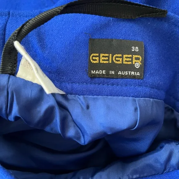 Geiger vintage classic royal blue wool circle skirt