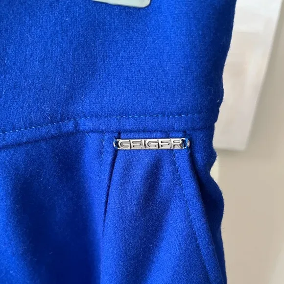 Geiger vintage classic royal blue wool circle skirt
