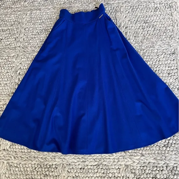Geiger vintage classic royal blue wool circle skirt