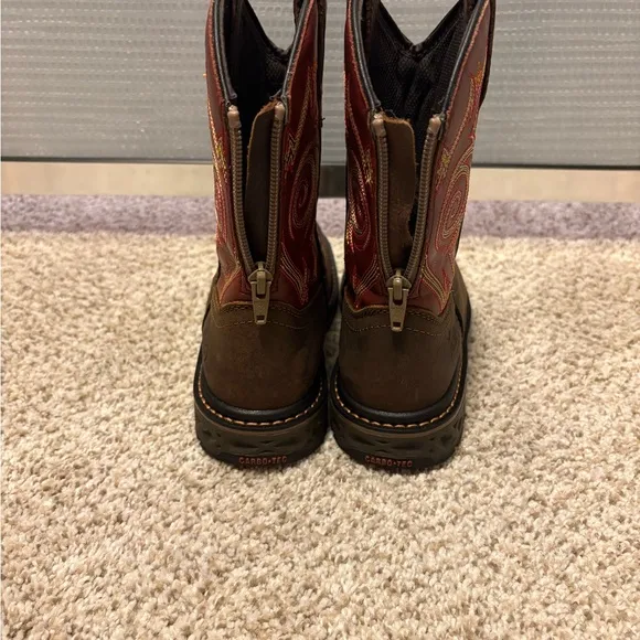 Georgia Boot Kids Brown and Red Boots