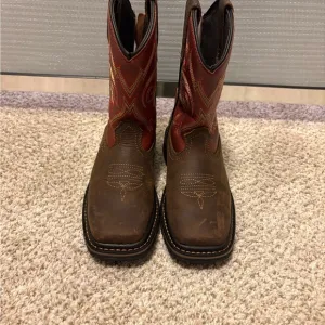 Georgia Boot Kids Brown and Red Boots