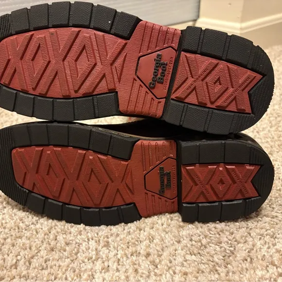 Georgia Boot Kids Brown and Red Boots