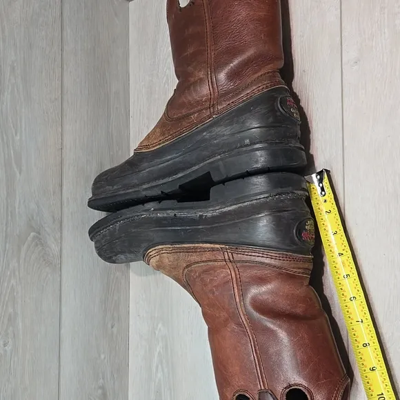 Georgia Boot Men Steel Toe G5655 12&quot; ST Pull On Mud Dog Leather Boots 10.5W