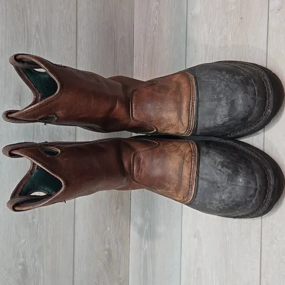 Georgia Boot Men Steel Toe G5655 12&quot; ST Pull On Mud Dog Leather Boots 10.5W