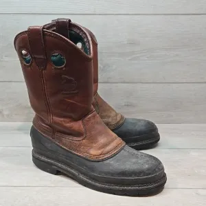 Georgia Boot Men Steel Toe G5655 12&quot; ST Pull On Mud Dog Leather Boots 10.5W