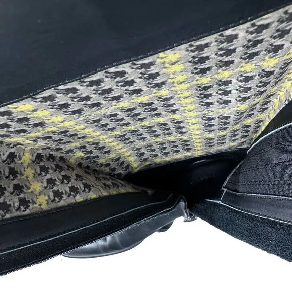 Geox Fecility Leather Boots Women Size US 8 EU 39 Black‎ Side Zip Block Heel