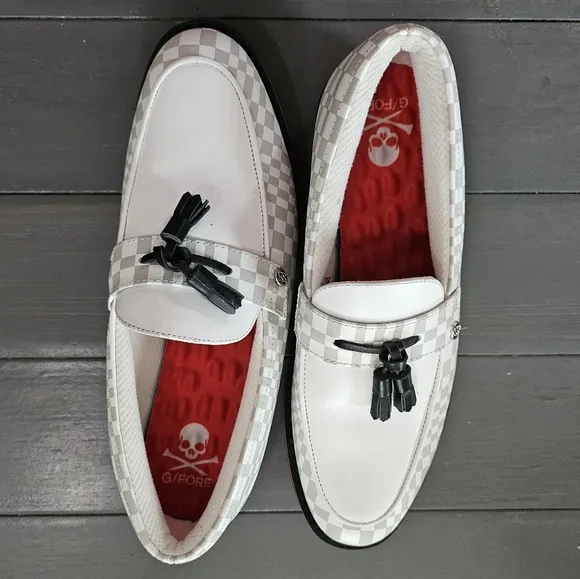 G/FORE Women's Tassel Leather Wateeproof Loafer Cruiser Golf Shoes Size 9