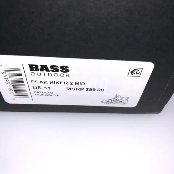 GH Bass Outdoor Men's Peak Hiker 2 Mid Boots Taupe Olive Black 11