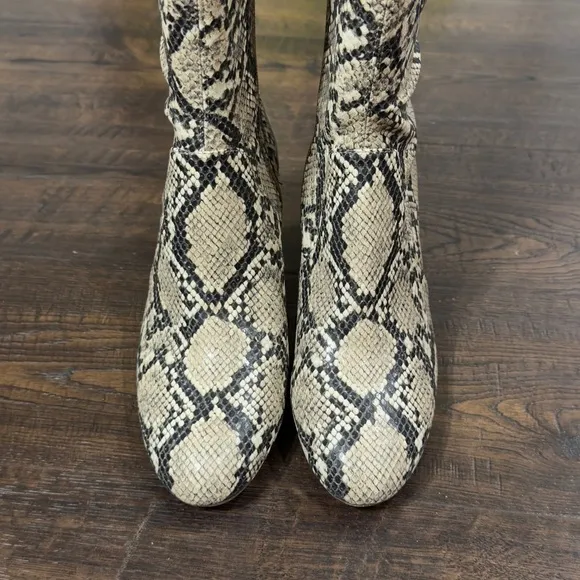 Gianni Bini Trillia Snakeskin Over The Knee Boots Size 7 Women