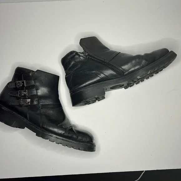Gianni Versace Black Mens Chelsea Ankle Boots Mens Size 10.5