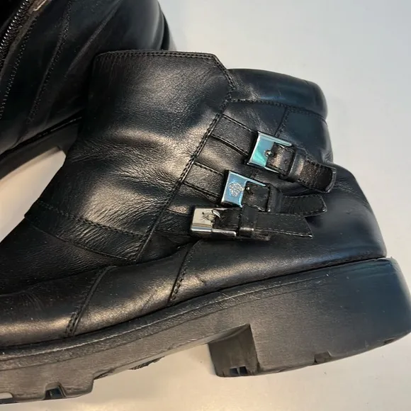 Gianni Versace Black Mens Chelsea Ankle Boots Mens Size 10.5