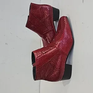 Giorgio Brutini &quot;Tuscon&quot; Red  Genuine Snakeskin Men Ankle Boots Size 9