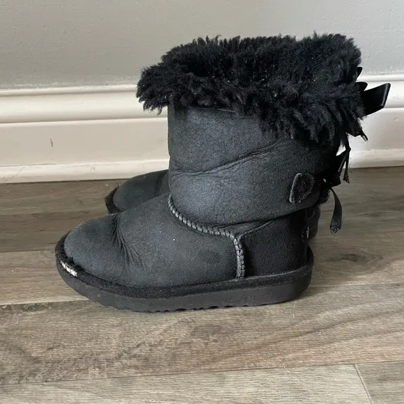 Girl’s Toddler Bailey Bow Black UGG Boots