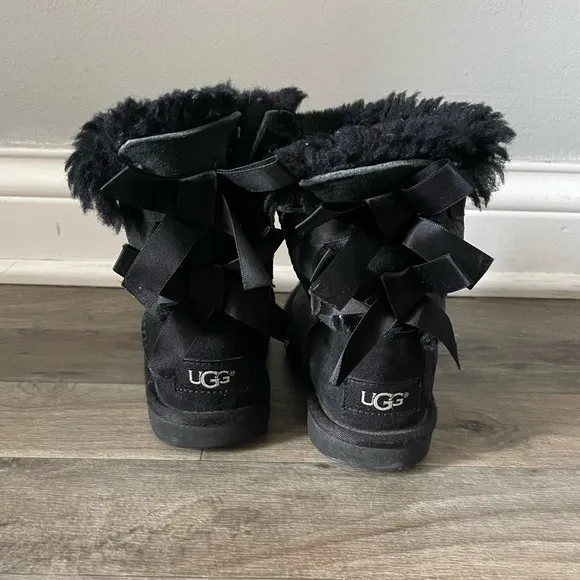 Girl’s Toddler Bailey Bow Black UGG Boots