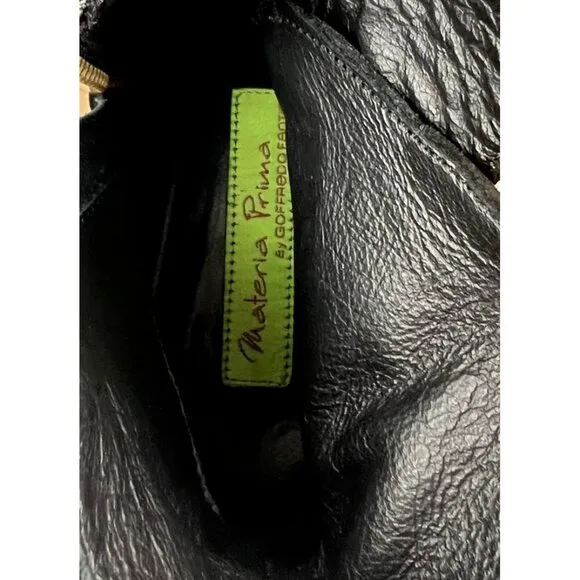 Goffredo Fantini Materia Prima Boot Women 40.5 Size 10.5 Black Suede Zip Ankle