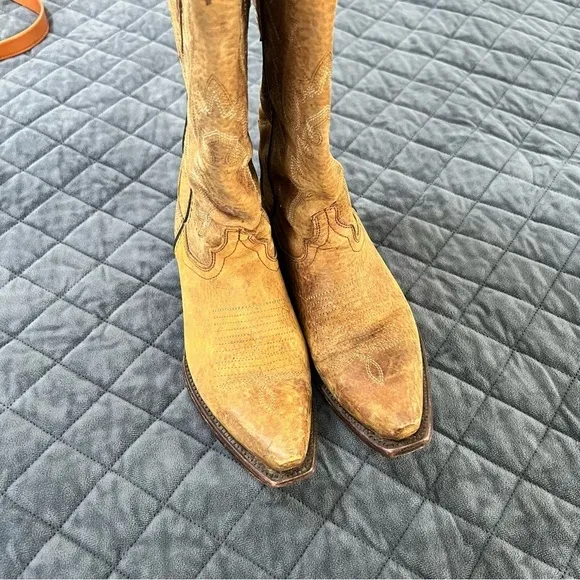 Golden Guns Boots Women Size 6 western Brown Tan Cowgirl Leather Shoe Point Toe