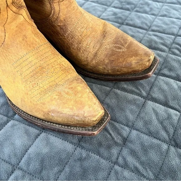 Golden Guns Boots Women Size 6 western Brown Tan Cowgirl Leather Shoe Point Toe