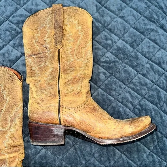 Golden Guns Boots Women Size 6 western Brown Tan Cowgirl Leather Shoe Point Toe