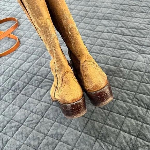 Golden Guns Boots Women Size 6 western Brown Tan Cowgirl Leather Shoe Point Toe