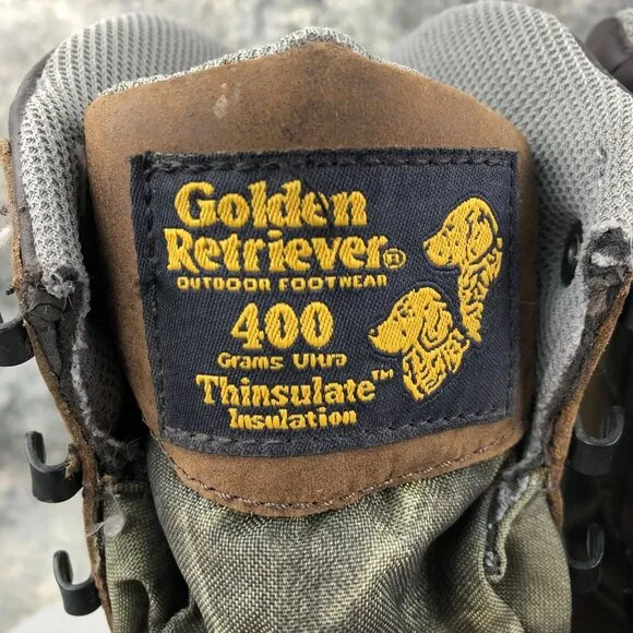 Golden Retriever Men's Size 8M Brown 400g Thinsulate Insulated Waterproof Boots