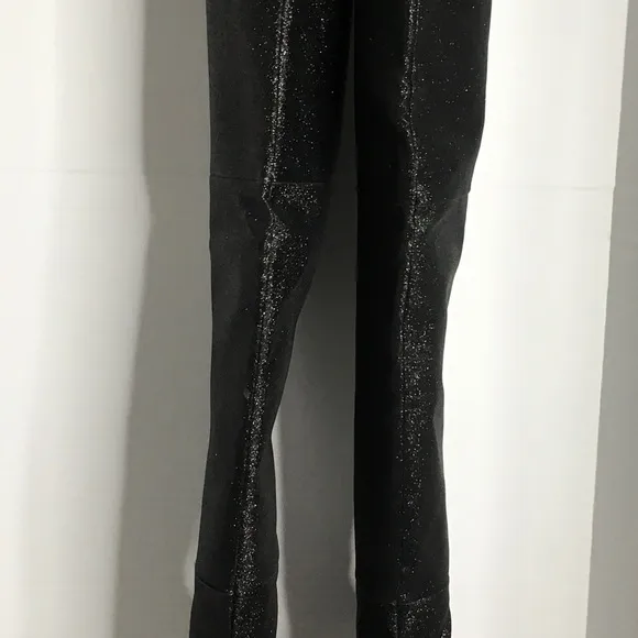 Good American Boots Women Sz 4 Blck Glitter Thigh Kardashian GA173G-X $349 NIB