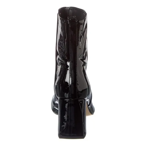 Good American Square Toed Boots Sz 7 | Good American Patent Leather Ankle Boots-