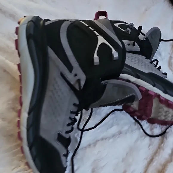 Gray and Black Hiking Boots
