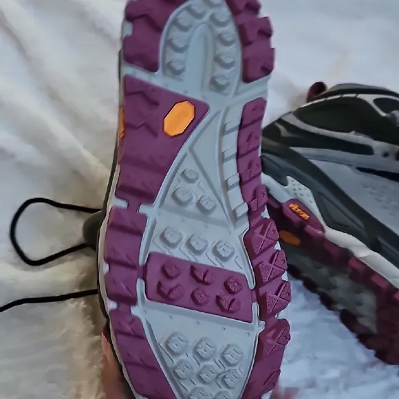 Gray and Black Hiking Boots