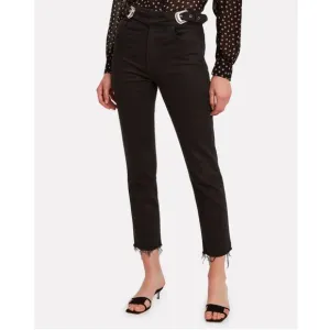 GRLFRND Denim Zoey Double Buckle Slim Jeans