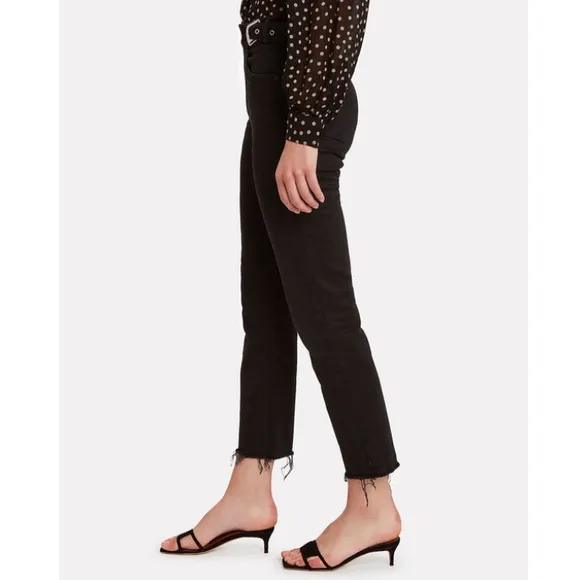 GRLFRND Denim Zoey Double Buckle Slim Jeans