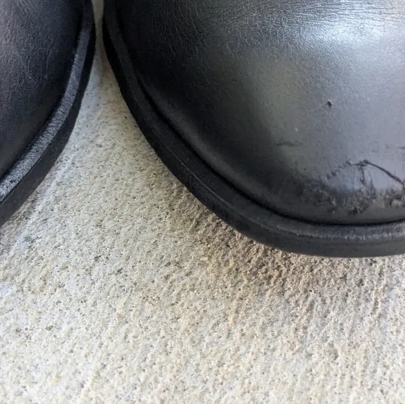Gucci Side Zip Boots Black Leather Men 10.5