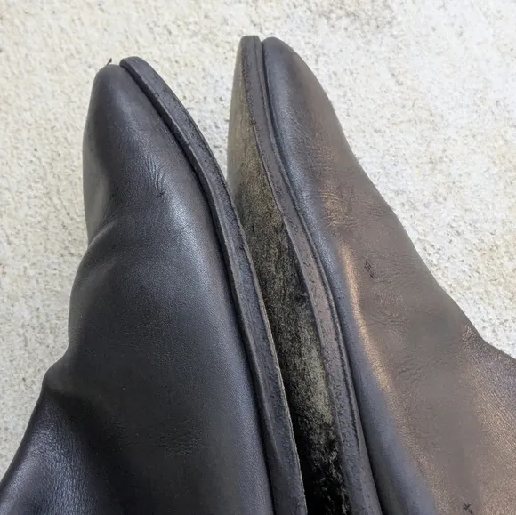 Gucci Side Zip Boots Black Leather Men 10.5