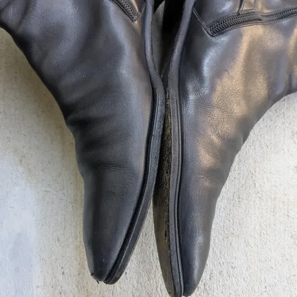 Gucci Side Zip Boots Black Leather Men 10.5
