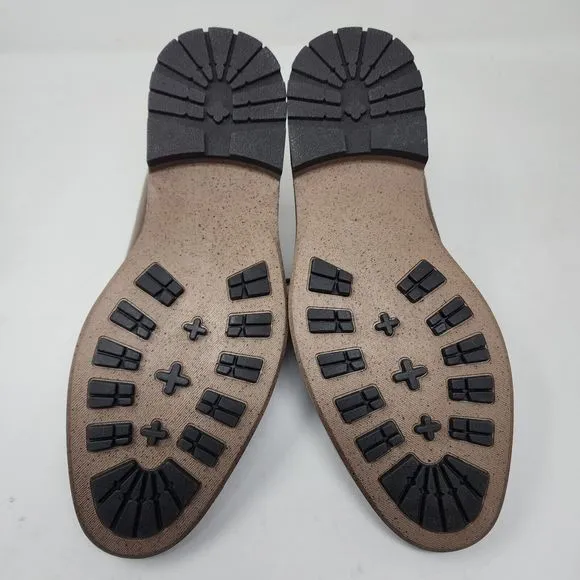 Guess Oxford Shoes Mens 7.5 Brown Sachin Lace Up Faux Leather Logo Dress Casual