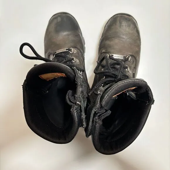 Harley Davidson Hennie Waterproof Black Leather Motorcycle Boot Women 8.5 Vibram